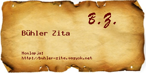Bühler Zita névjegykártya