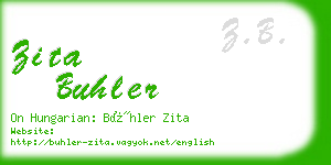 zita buhler business card